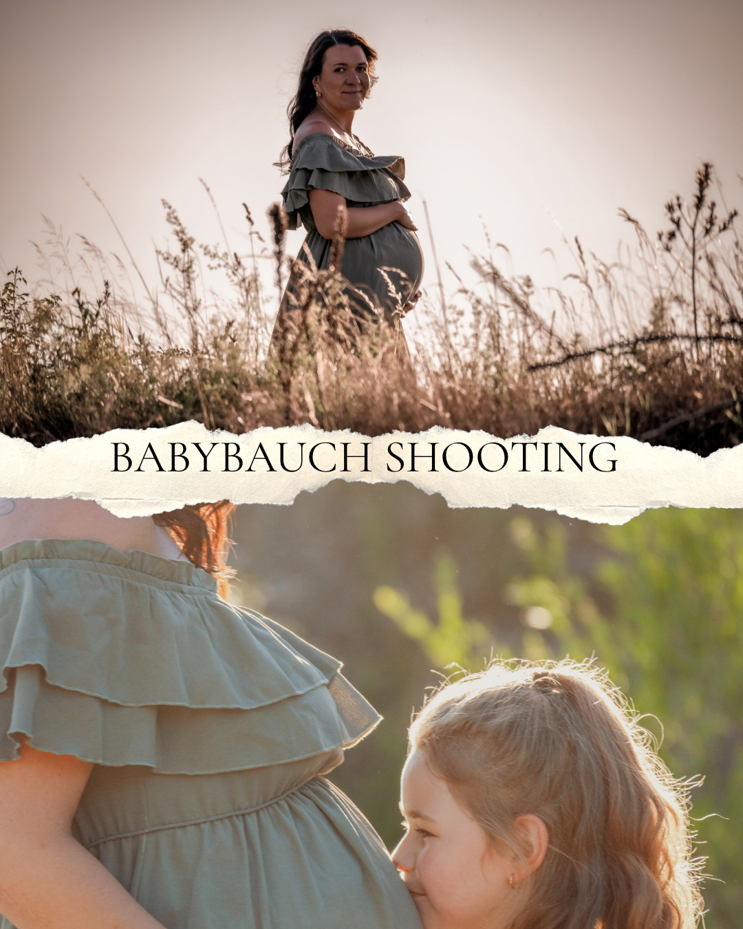 Magische Momente im goldenen Licht: Ein wunderschönes Babybauch-Shooting